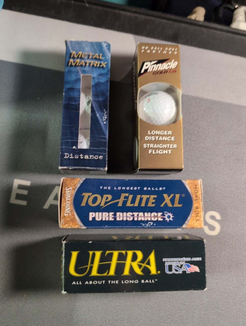 Vintage Golf Ball Sleeve Mixed Lot of 4 (12 Balls Total) - Pinnacle Gold LS,